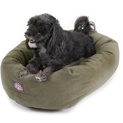 Suede Calming Dog Bed (Sage)