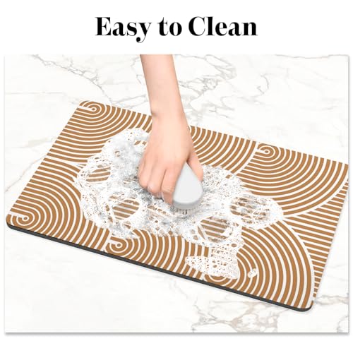 Dog Food Mats for Floors (Circle / 30"L x 17"W)