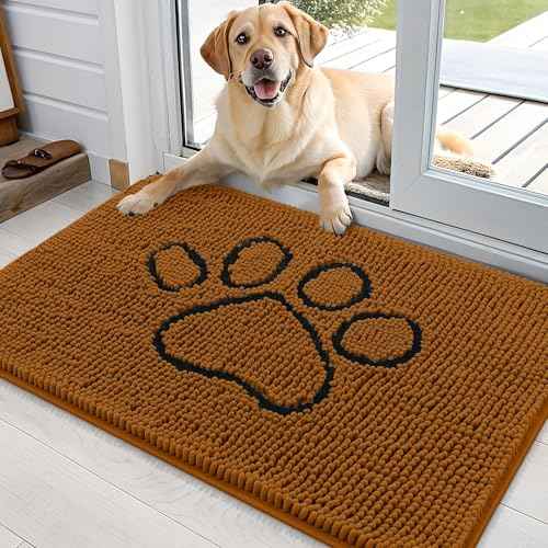 Dog Door Mat for Muddy Paws 36x24 (Ochre / 36" X 24")