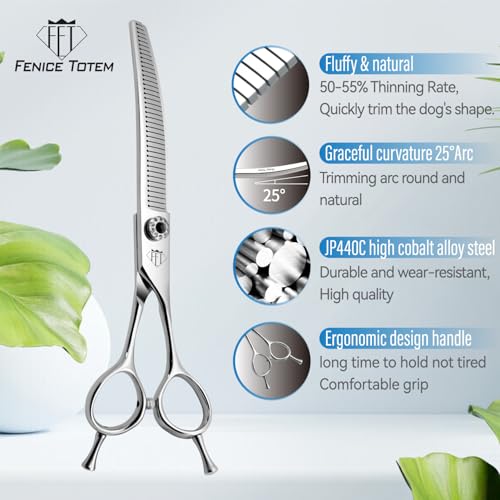 Dog Grooming Scissors (Curved Blender / 7.0 inch)