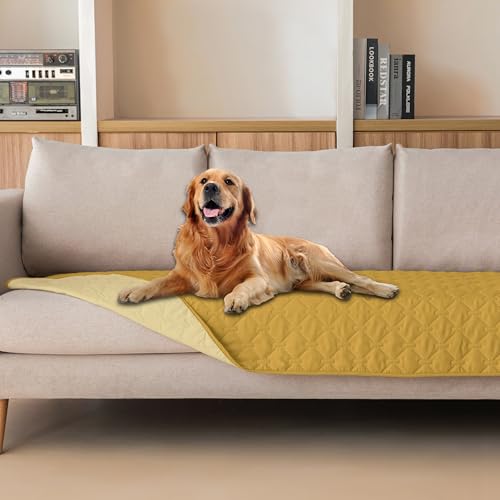 Waterproof Dog Blanket (30x90 Inch (Pack of 1) / Dark Yellow/Light Yellow)