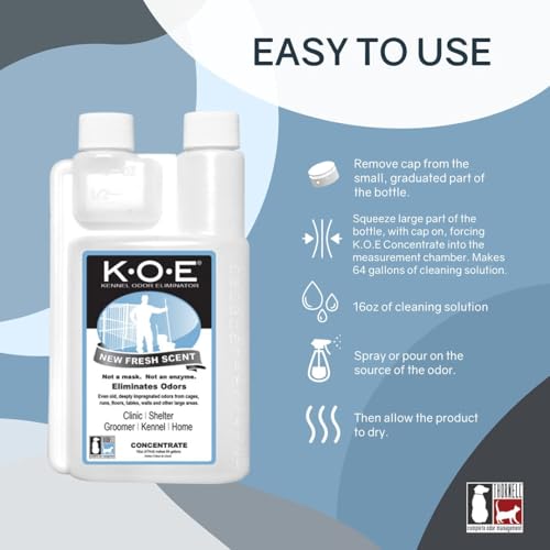 K.O.E Kennel Odor Eliminator Concentrate (16 Fl Oz (Pack of 1))