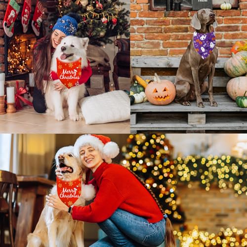 3 Pack Thanksgiving Dog Bandanas (3Pack-Holiday Bandanas)