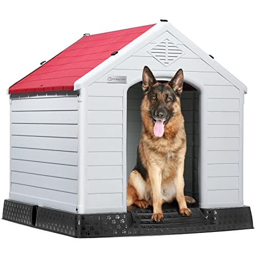 Large Dog House (Red / 38.8"L x 35"W x 37.4"H)