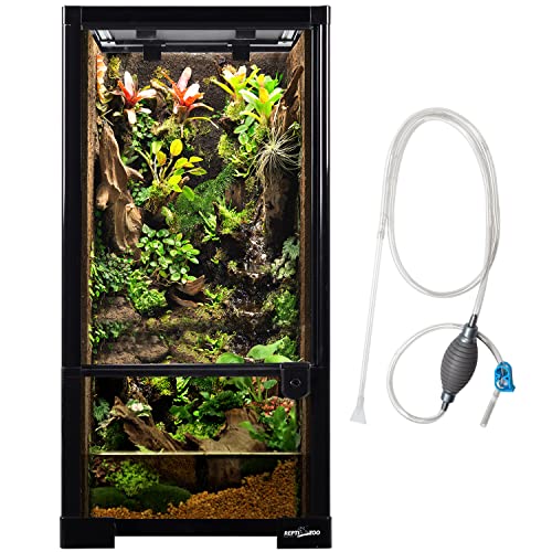 REPTIZOO 15 Gallon Full Glass Reptile Terrarium 12" x 12" x 24" Knock (12" x 12" x 24")