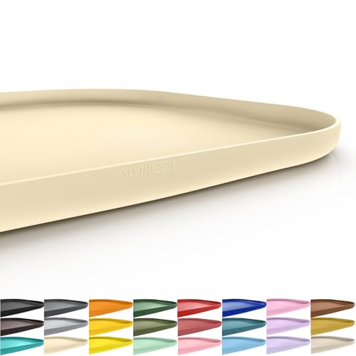 Silicone Pet Food Mat with Raised Edge for Food and Water Bowl