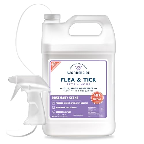 Flea Tick & Mosquito Spray for Pets & Home (128 Fl Oz / Rosemary)