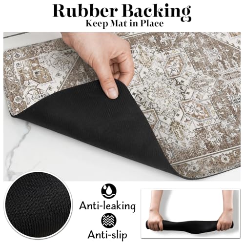 Dog Food Mats for Floors (Brown / Xl(24"×32"))