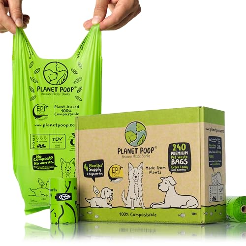 Home Compostable Dog Poop Bags Extra (240 Count (Pack of 1))