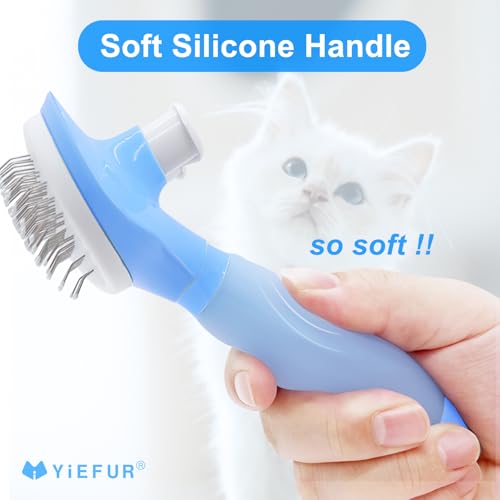 Cat Brush for Shedding (Blue)