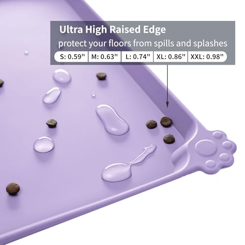 Silicone Pet Feeding Mat (Lilac Purple / 18.5" x 11.5")