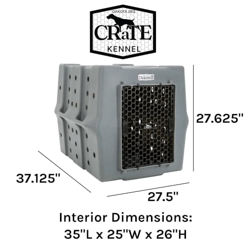 Dakota 283 Canine Rough and Tough Economy Dog Crate (Large / Dark Granite)