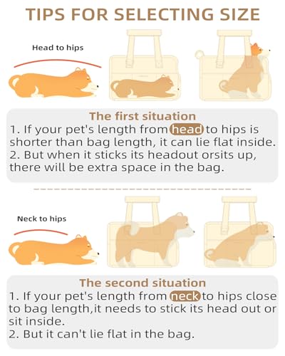 Dog Purse Carrier for Small Dogs Rabbit cat with Large Pockets (Grey / 13.6"L x 6.5"W x 10.0"H)
