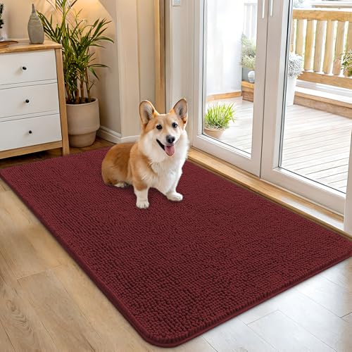 Dog Door Mat for Muddy Paws 45x27 (Caramel Russet / 45" X 27")