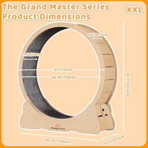 XXL Cat Exercise Wheel (XXL / Natural Wood)
