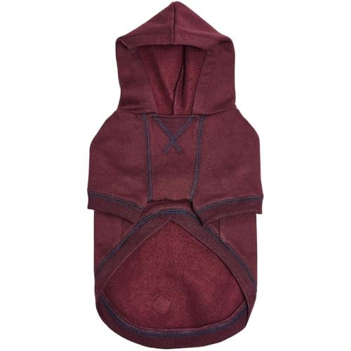 Essentials Hoodie (24 inch (Pack of 1) / Dog Hoodie - Burgundy Red)