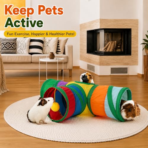 Guinea Pig Tunnel Hideout 3 (Rainbow)