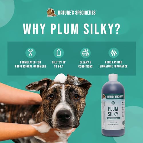 Plum Silky Ultra Concentrated Dog Shampoo Conditioner (32oz)