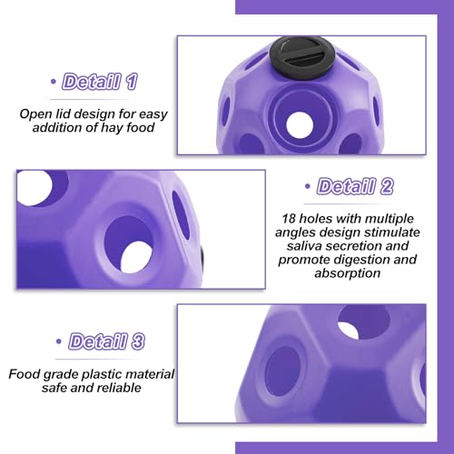 15.75" Extra Large Slow Feed Hay Ball for Horses (Purple)