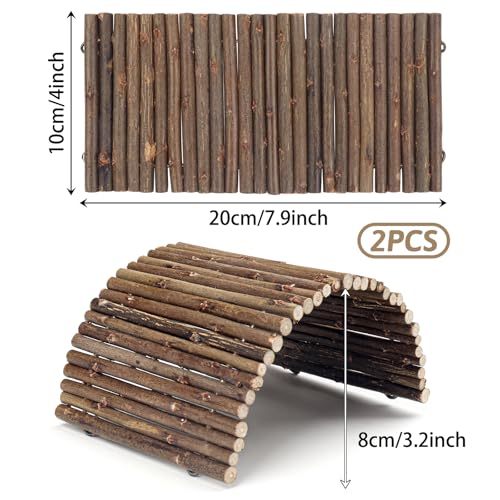 2PCS Reptile Hideout Hermit Crab Bendable Bridge