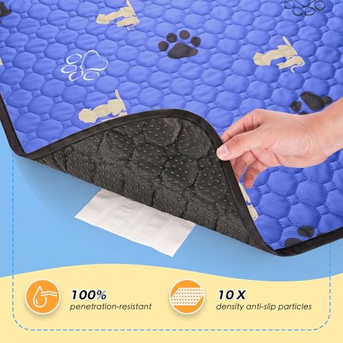 Washable Pee Pads for Dogs (Blue / 36"x41" (Pack of 2))