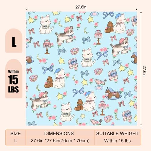 27.6" Cat Grooming Wrap Cat Wrap for Cutting Nails L (L-27.6inch (within 15lbs) / #B1)