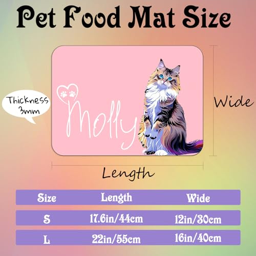 Personalized Dog Cat Feeding Mat Custom Pet Food Mat Waterproof Non