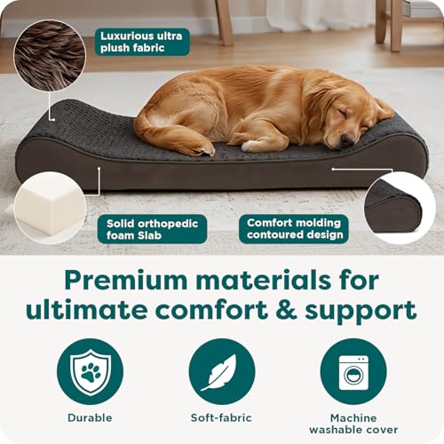 Orthopedic Dog Bed for Large Dogs (Jumbo/XL / Chocolate)