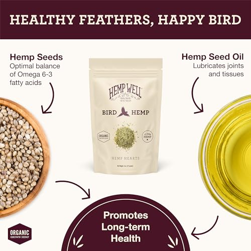 Organic Hemp Hearts for Birds (8 Ounces)