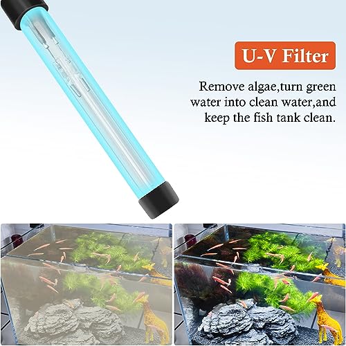 165GPH Aquarium Filter U (8W-U-V-Timer)