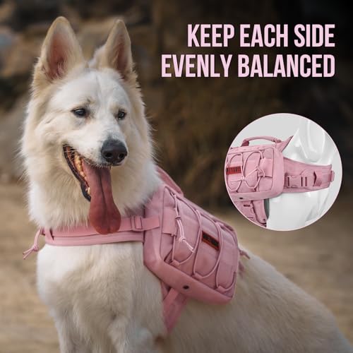 Dog Backpack for Medium & Large Dogs (Pink / Medium)