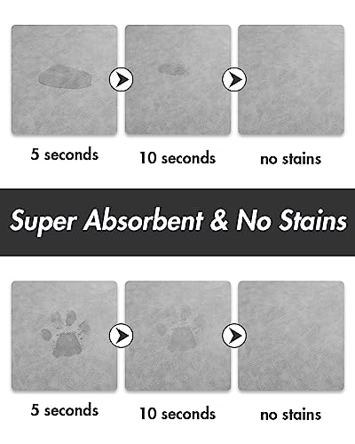 Absorbent Pet Feeding Mat (LIGHTGREY / 16"x24")