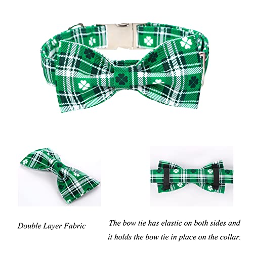 St Patricks Day Dog Collar with Bowtie (St.Patrick's Day / XX-Small (Pack of 1))