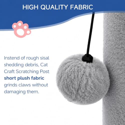41" Tall Cat Scratching Post for Large Cats (Light Gray / Large)