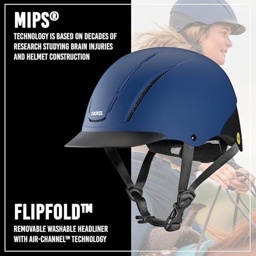Spirit with MIPS Technology Full Coverage Horse Riding Helmet (MIPS Navy Duratec / Small)