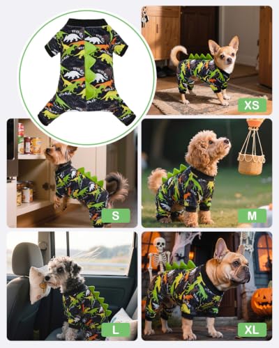 Dinosaur Costume Dog Pajamas (Small / Classic Dino Roar)