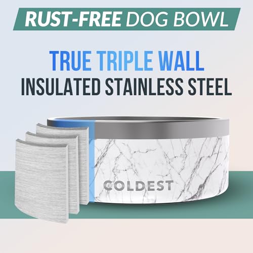 Coldest Dog Bowl (100 oz / Carrara Marble)