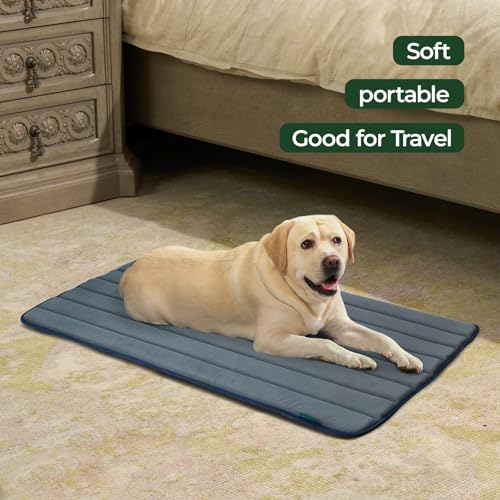 Dog Crate Pad (48.0"L x 30.0"W x 0.8"Th / Dusty Blue, 2 Packs)