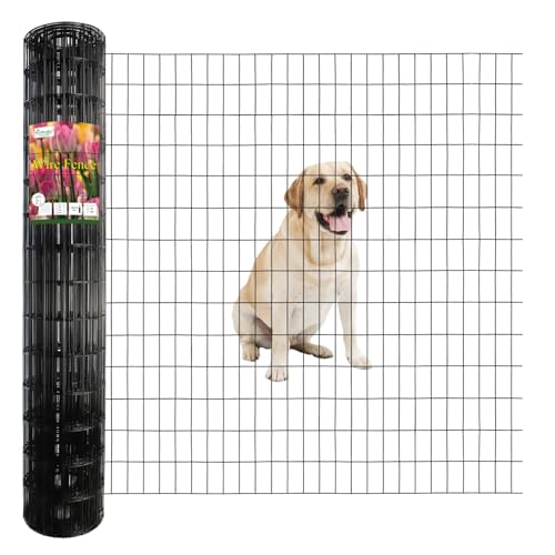 Black PVC Coated Welded Wire Fence 56" x 50' Roll (Black / 2''x4'' 14GA 56''x50')