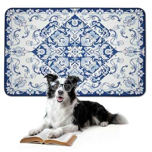 Washable Pee Pads for Dogs (Mandala Blue / 39" x 63" (1 Pack))