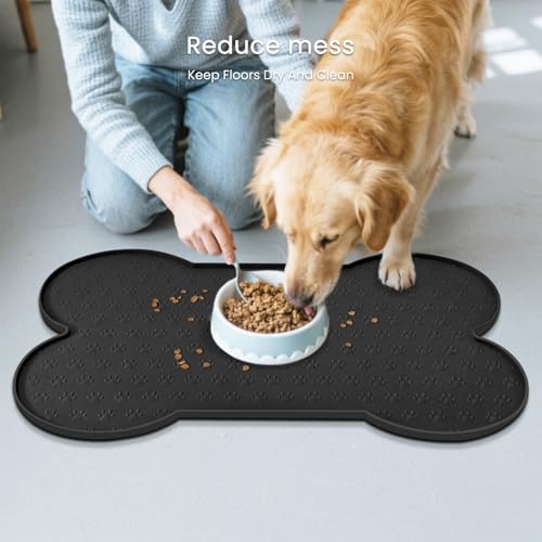 Dog Food Mat Anti (25.6" x 13" / Black)
