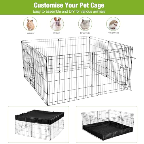 Rabbit Pet Playpen Guinea Pig Cage with Waterproof PVC Bottom Liner
