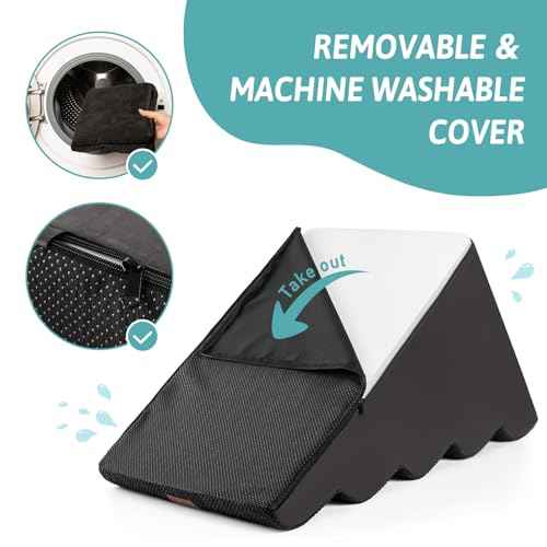 Extra Wide Dog Stair for Small Dog (Black / Extra Wide:19.7"x33"x22.4")