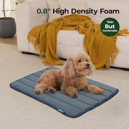 Dog Crate Pad (30.0"L x 19.0"W x 0.8"Th / Dusty Blue, 1 Pack)