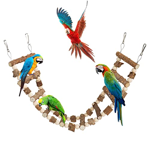 Natural Pepper Wood Hanging Pet Chewing Bridge (25.6 × 3.9 Inch)
