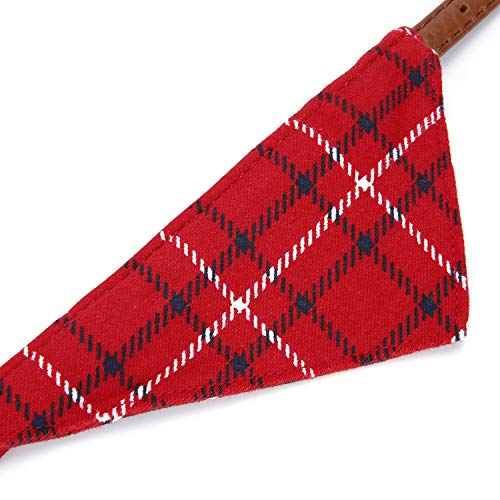 Puppy Collars for Small Dogs (Bandana-Red)