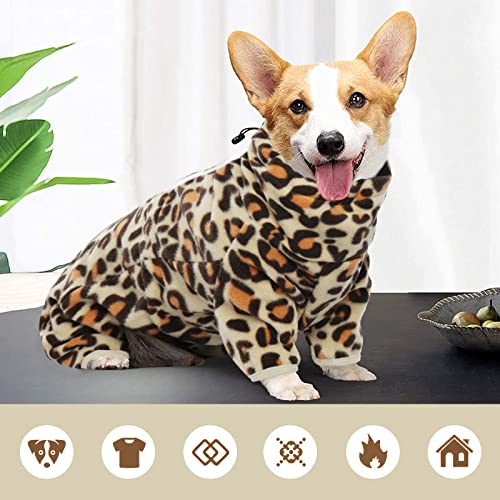Dog Winter Coat with Legs (3XL / Leopard Brown)