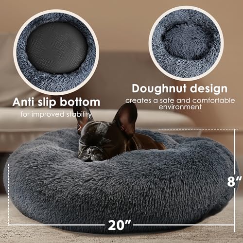 Dog & Cat Bed (Dark Grey / 20.0"L x 20.0"W x 8.0"Th)