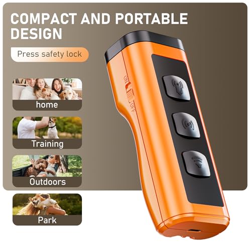 2 Pack Dog Bark Deterrent Devices (Orange 2 Pack)