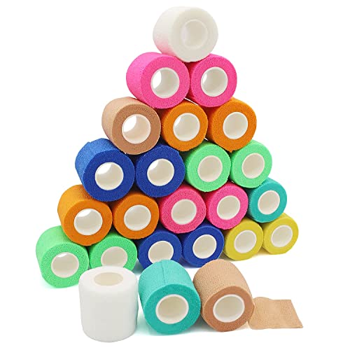 Self Adhesive Bandage Wrap (2 Inch 24 pack / Multi)